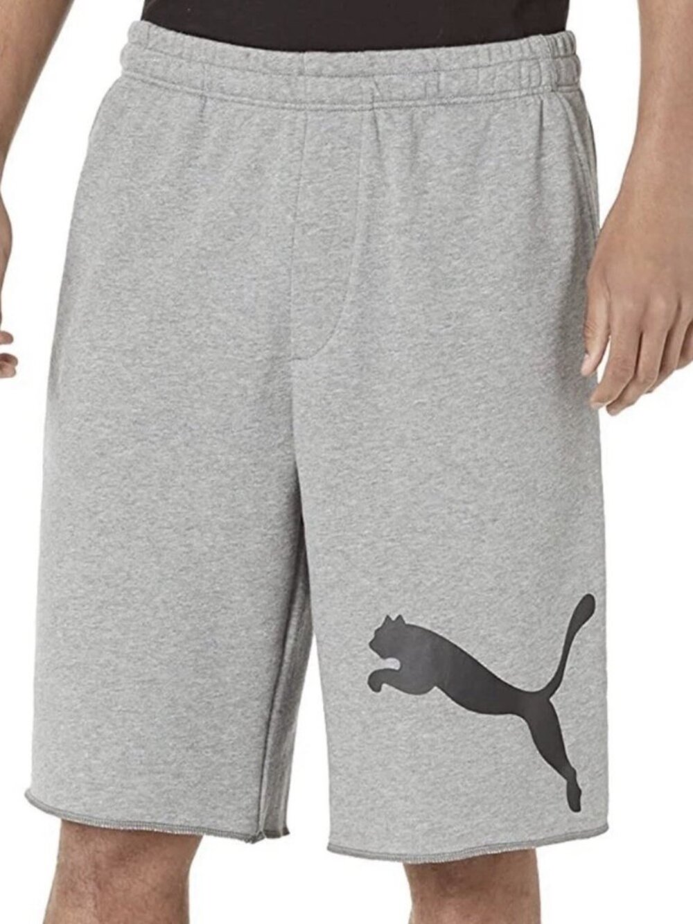 Puma Hero Shorts French Terry Gray Black Regular Fit Workout Gym Men’s Size XXL